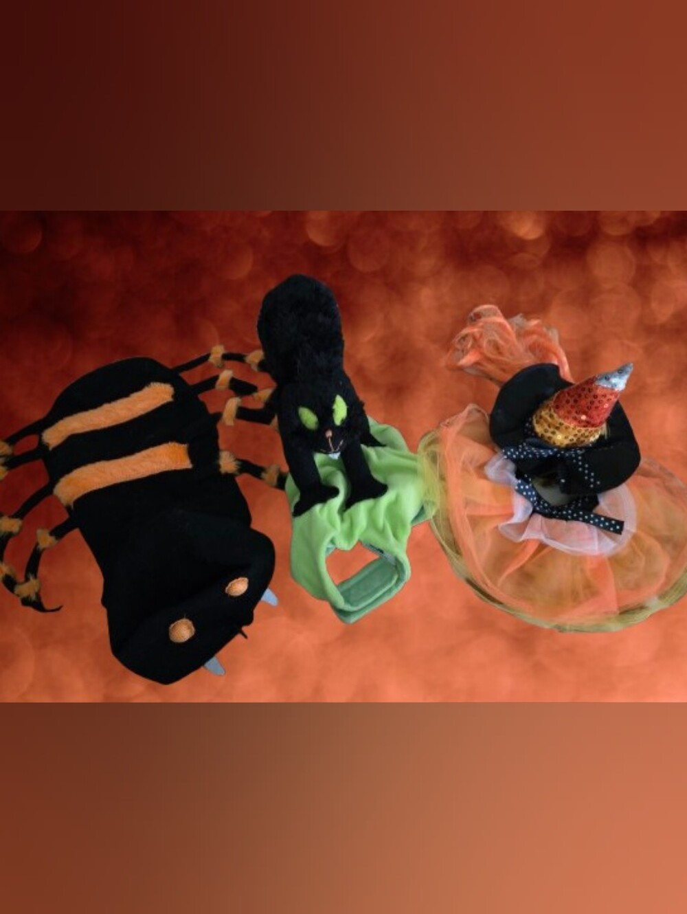 📣Bundle 3 Halloween Pet Costumes 🖤🧡Spider 🕷️Candy Corn🧙 Witch 🖤 Cat🐈Tee